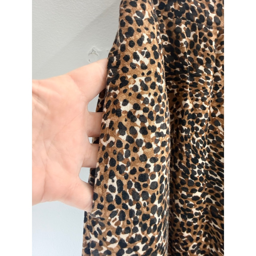Old Navy Womens Leopard Print Maxi Skirt Brown Black Smocked Back Pockets Size M - Picture 5 of 7